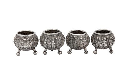Lot 206 - A selection of early 20th century Iranian (Persian) silver cruets, Shiraz circa 1910-30