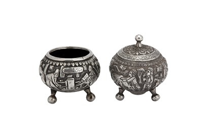 Lot 207 - A selection of early 20th century Iranian (Persian) silver cruets, Shiraz circa 1910-30