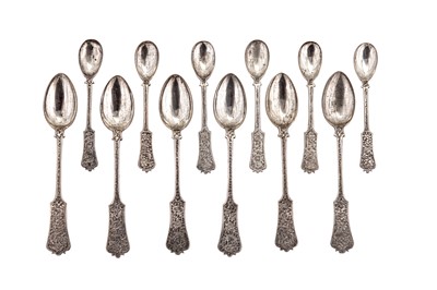 Lot 211 - A group of early to mid-20th century Iranian (Persian) silver flatware, Isfahan circa 1930-50
