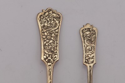 Lot 211 - A group of early to mid-20th century Iranian (Persian) silver flatware, Isfahan circa 1930-50