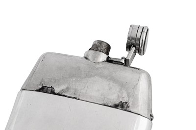 Lot 162 - An early 20th Chinese Export silver concealed hipflask, Hong Kong circa 1925 mark of Wing Nam
