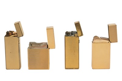 Lot 187 - Two gold plated Dunhill lighters