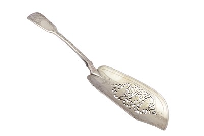 Lot 75 - A William IV sterling silver fish slice, London 1836 by William Eaton