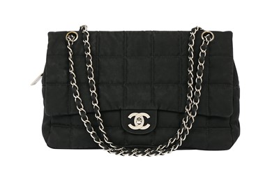 Lot 503 - Chanel Black Chocolate Bar Flap Bag