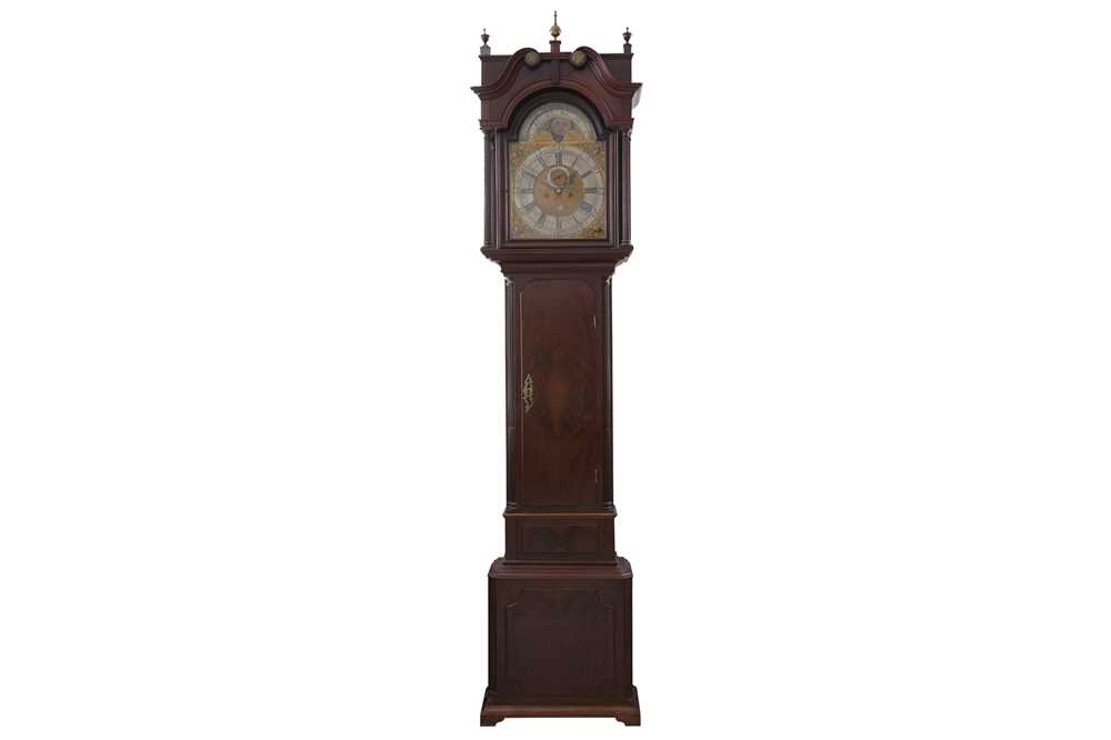 Lot 42 - A LATE 18TH CENTURY ENGLISH MAHOGANY LONGCASE CLOCK BY PETER CLARE OF MANCHESTER