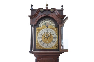 Lot 42 - A LATE 18TH CENTURY ENGLISH MAHOGANY LONGCASE CLOCK BY PETER CLARE OF MANCHESTER