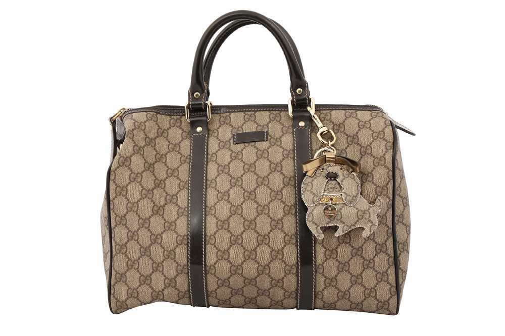 Lot 165 Gucci Beige Monogram Joy Medium Boston Bag