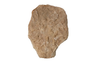 Lot 8 - A SOUTH ARABIAN ALABASTER HEAD OF A MAN, CIRCA 1ST CENTURY B.C.- 1ST CENTURY A.D.