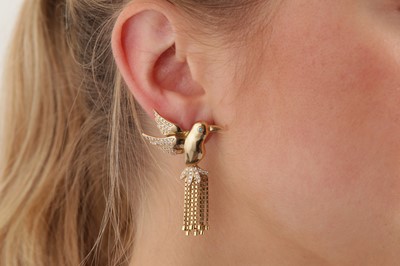 Lot 63 - A pair of diamond earrings