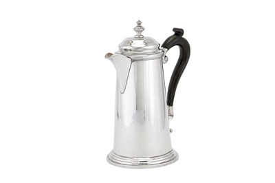 Lot 340 - A George V sterling silver hot water pot, Sheffield 1922 by Roberts & Belk