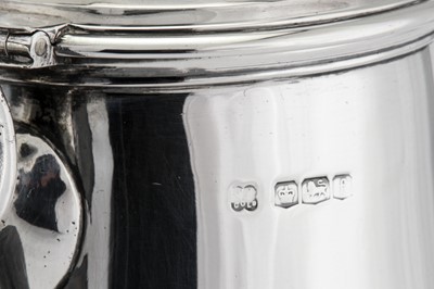 Lot 340 - A George V sterling silver hot water pot, Sheffield 1922 by Roberts & Belk