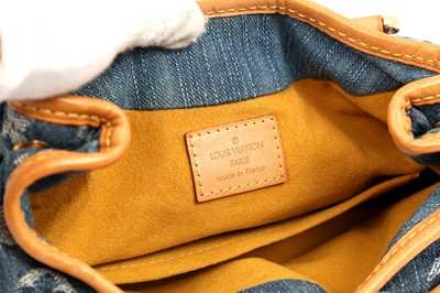 Lot 83 - Louis Vuitton Blue Denim Monogram Mini Pleaty Bag