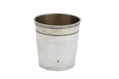 Lot 256 - A mid-18th century German silver beaker, Munich 1747 by Joseph Grossauer (Großauer) (master 1718, d. 1755)