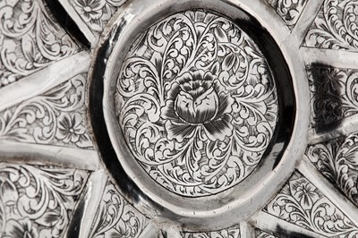 Lot 181 - A mid-20th century Iranian (Persian) silver fruit bowl, Tabriz circa 1940