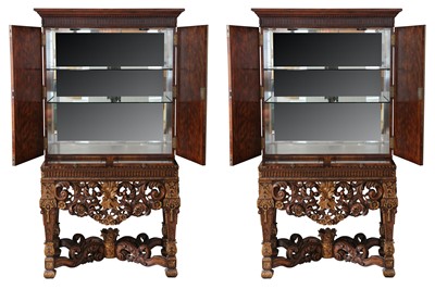 Lot 626 - A pair of Theodore Alexander Althorp Collection George III style mahogany cocktail cabinets