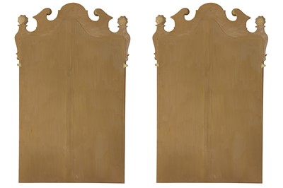 Lot 579 - A PAIR OF MODERN GEORGE I STYLE GILT WOOD MIRRORS
