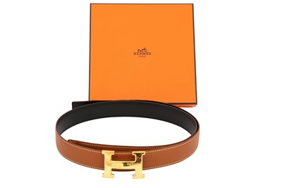 Lot 292 - Hermes Reversible Constance Belt - Size 100