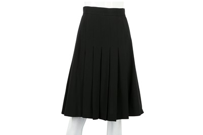 Lot 428 - Chanel Black Pleated Skirt - Size 42