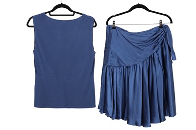 Lot 510 - Valentino Airforce Blue Skirt Set