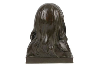 Lot 387 - Victor R Rousseau (1865 - 1954) Bronze study of a young girl