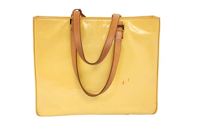 Lot 142 - Louis Vuitton Yellow Monogram Vernis Columbus Bag and Walker Pochette