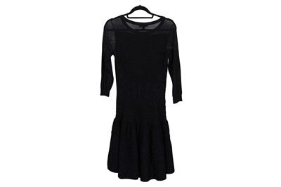 Lot 515 - Louis Vuitton Black and Blue Knitted Dress - Size L