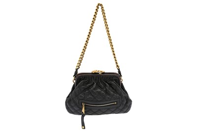 Lot 459 - Marc Jacobs Black Quilted Mini Stam Bag