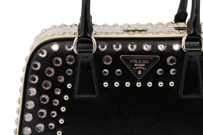 Lot 513 - Prada Two Tone Crystal Studded Pyramid Bag
