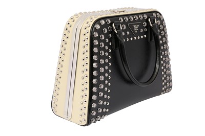 Lot 513 - Prada Two Tone Crystal Studded Pyramid Bag