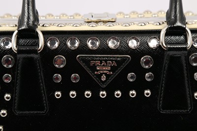 Lot 513 - Prada Two Tone Crystal Studded Pyramid Bag