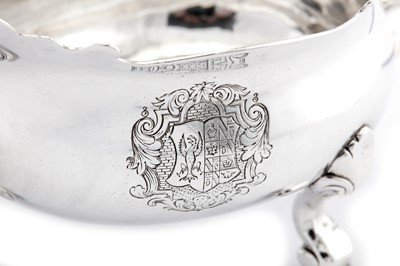 Lot 458 - A George II sterling silver sauceboat, London 1736 by John Eckfourd II (reg. 23rd June 1725)