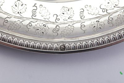 Lot 243 - A Louis XVII / early 19th century French 950 standard silver écuelle and stand, Paris 1819-38 mark of O.B. Bourgois
