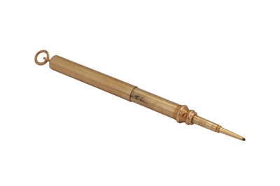 Lot 31 - A George V 18 carat gold propelling pencil, London 1916 by Sampson Mordan
