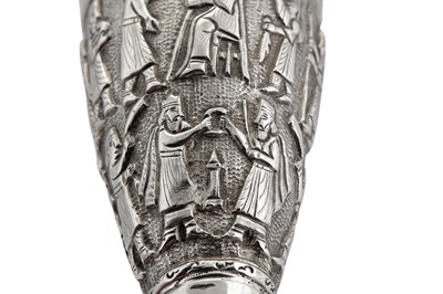 Lot 177 - An early 20th century Iranian (Persian) silver vase, Shiraz circa 1930