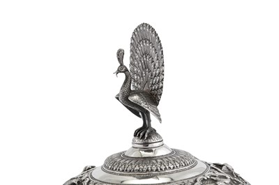 Lot 147 - An early 20th century Burmese unmarked silver bowl and cover, probably Mandalay circa 1920