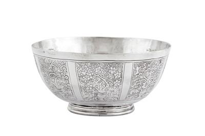 Lot 159 - A second half of the 19th century Chinese unmarked silver bowl, circa 1860