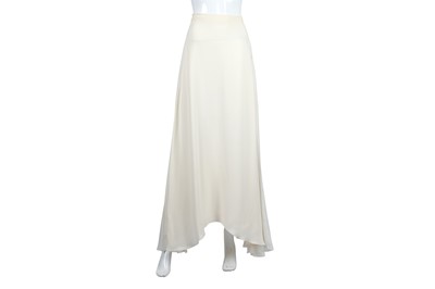 Lot 316 - Christian Dior Cream Maxi Skirt - Size 40