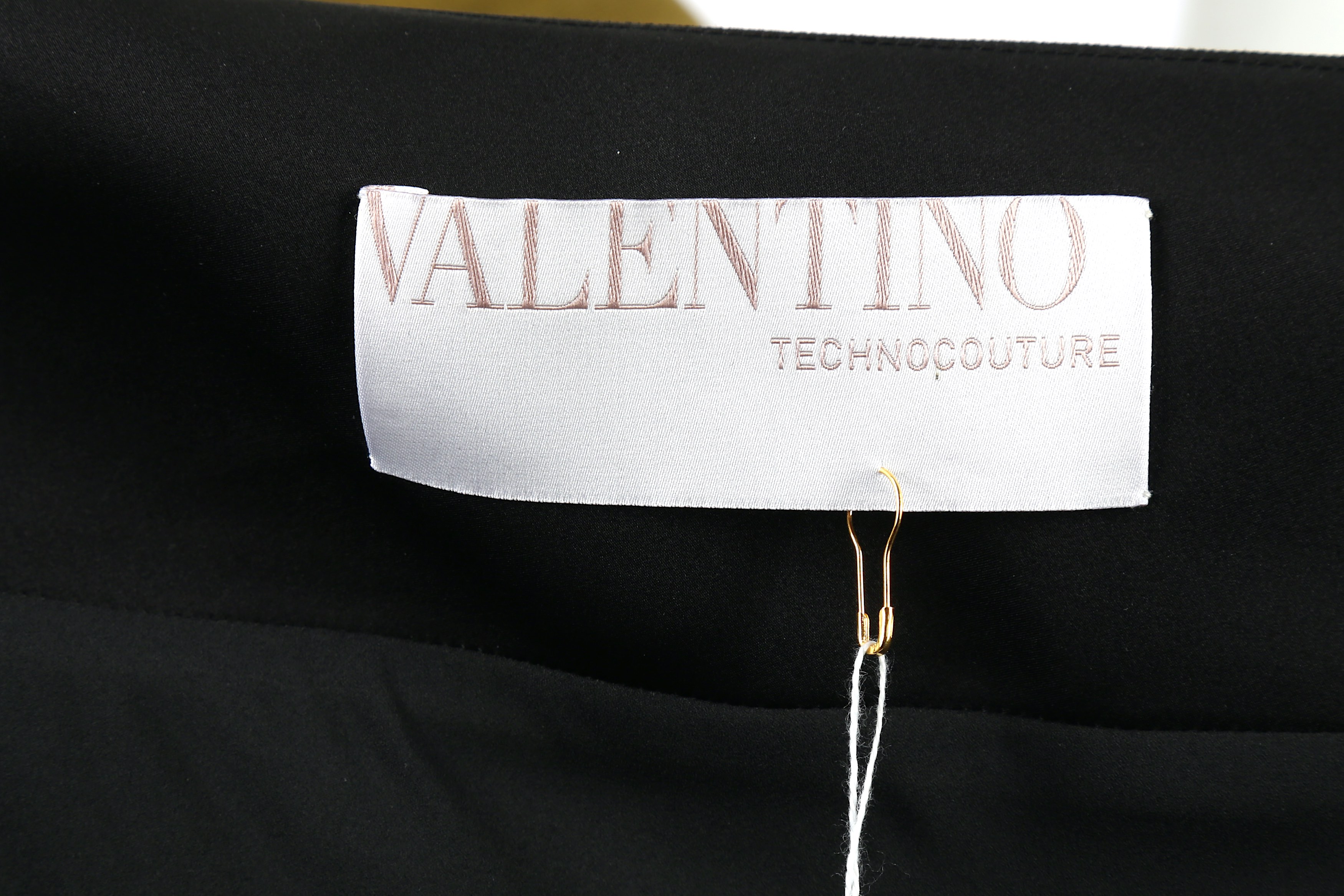 Lot 354 - Valentino Techno Couture Black Bow Dress