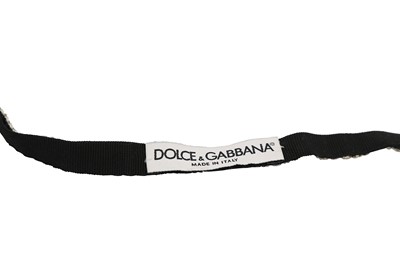 Lot 1321 - Dolce & Gabbana Black Grosgrain Rhinestone Belt - Size 36