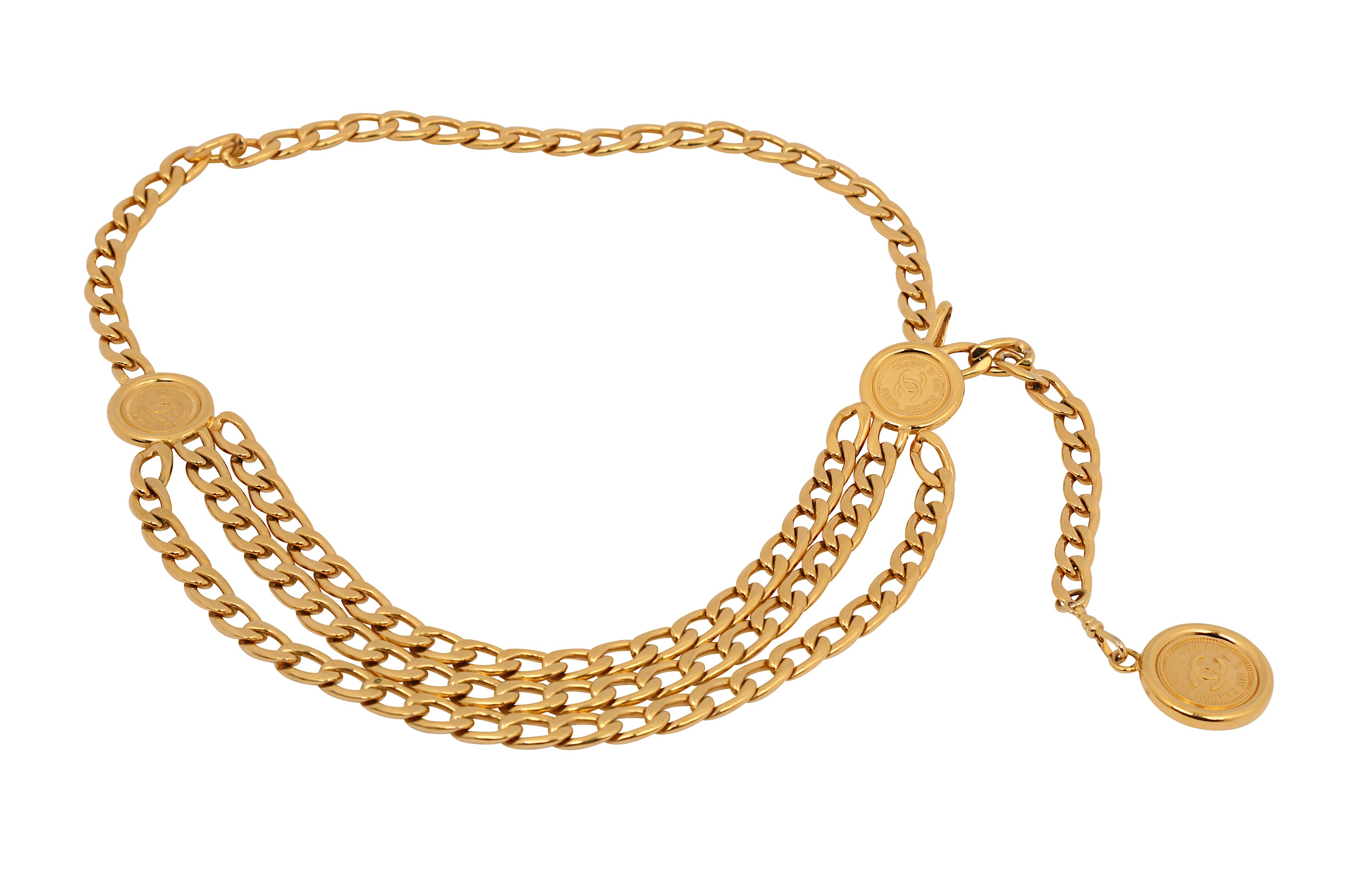 Chanel Vintage Medallion CC Belt gold-tone &Leather,luxury Chanel chain,Chanel  Chain,ChanelCC chain Necklace,Cha…