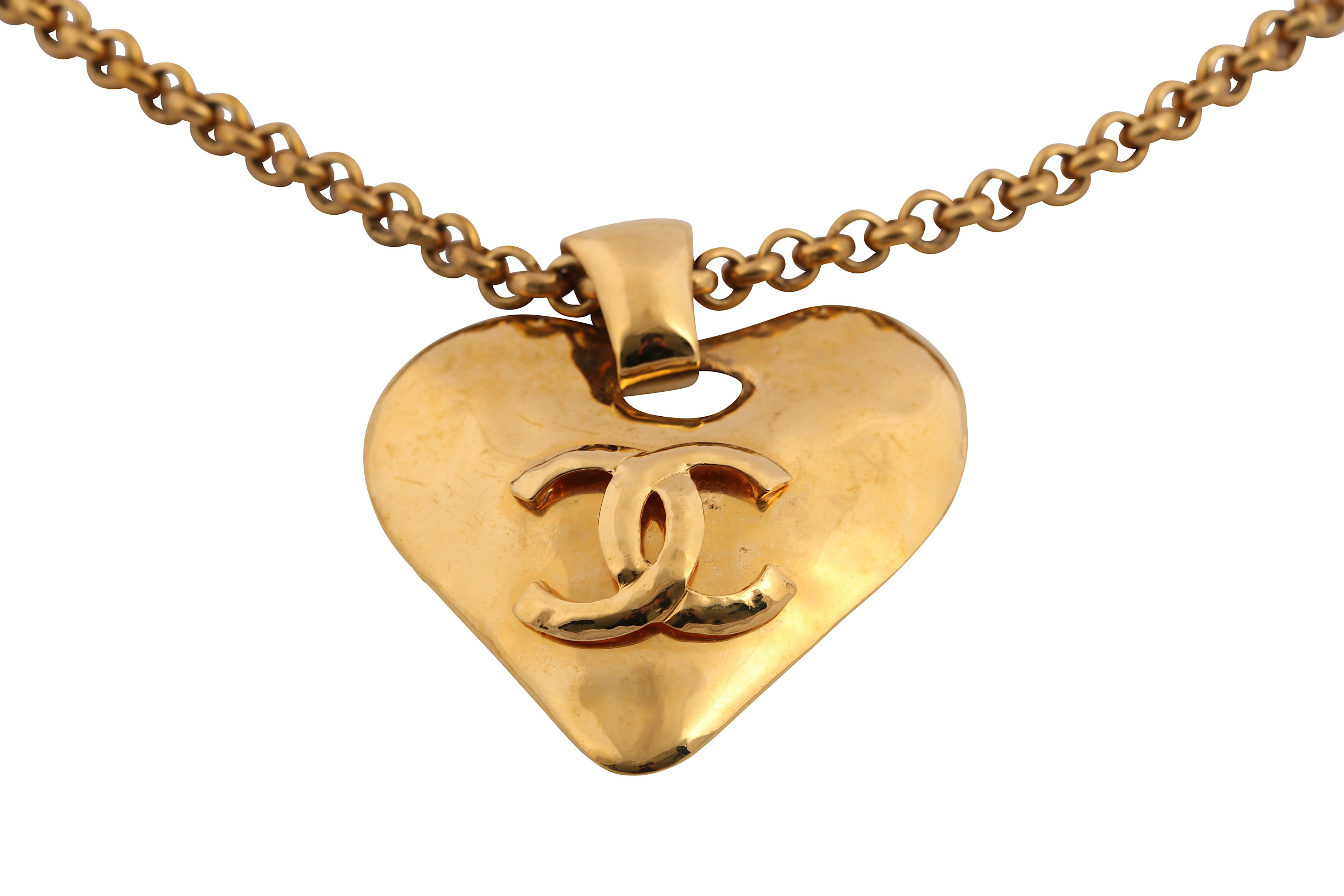 Lot 399 - Chanel Heart Logo Pendant Necklace