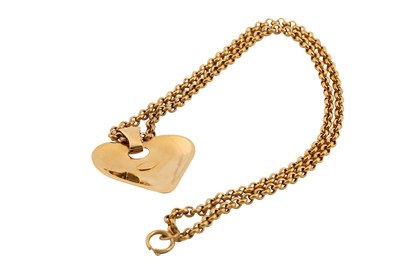 Lot 399 - Chanel Heart Logo Pendant Necklace