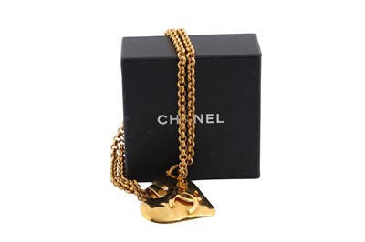 Lot 399 - Chanel Heart Logo Pendant Necklace