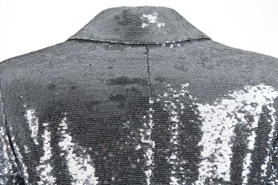 Lot 527 - Chanel Silver Sequin Blazer - Size 36
