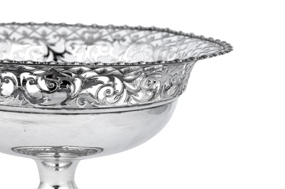 Lot 328 - An Edwardian sterling silver pedestal fruit bowl, Sheffield 1907 by James Dixon and Sons