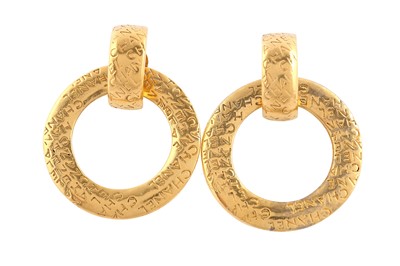 Lot 407 - Chanel Clip On Convertible Open Circle Earrings