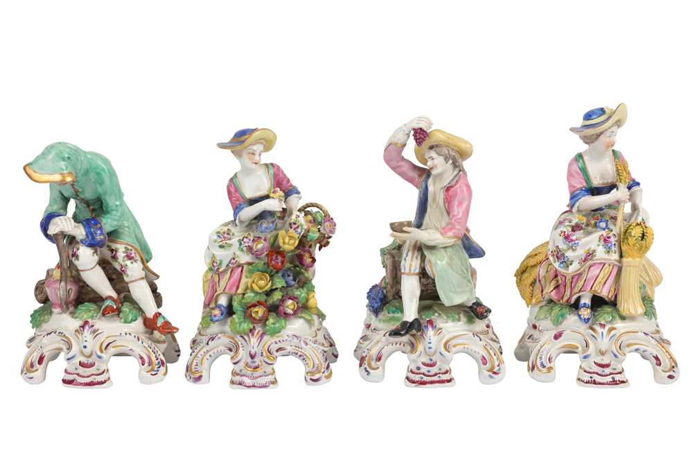 Lot 224 - A group of 19th Century porcelain figures modelled as the four seasons