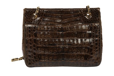 Lot 1249 - Chanel Brown Alligator Shoulder Bag