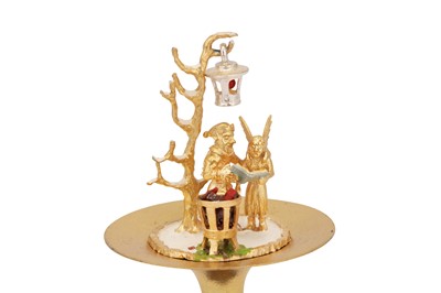 Lot 401 - An Elizabeth II sterling silver parcel gilt novelty surprise mushroom, London 1982 by Christopher Nigel Lawrence