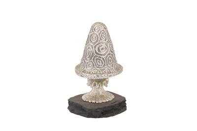 Lot 396 - An Elizabeth II sterling silver parcel gilt novelty surprise mushroom, London 1980 by Christopher Nigel Lawrence